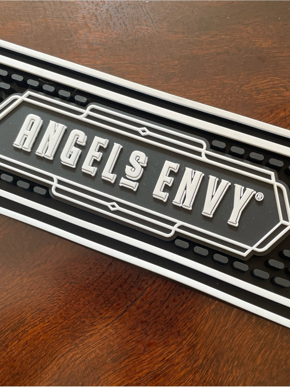 Angels Envy Kentucky Bourbon White And Black Bar Mat - Picture 4 of 5